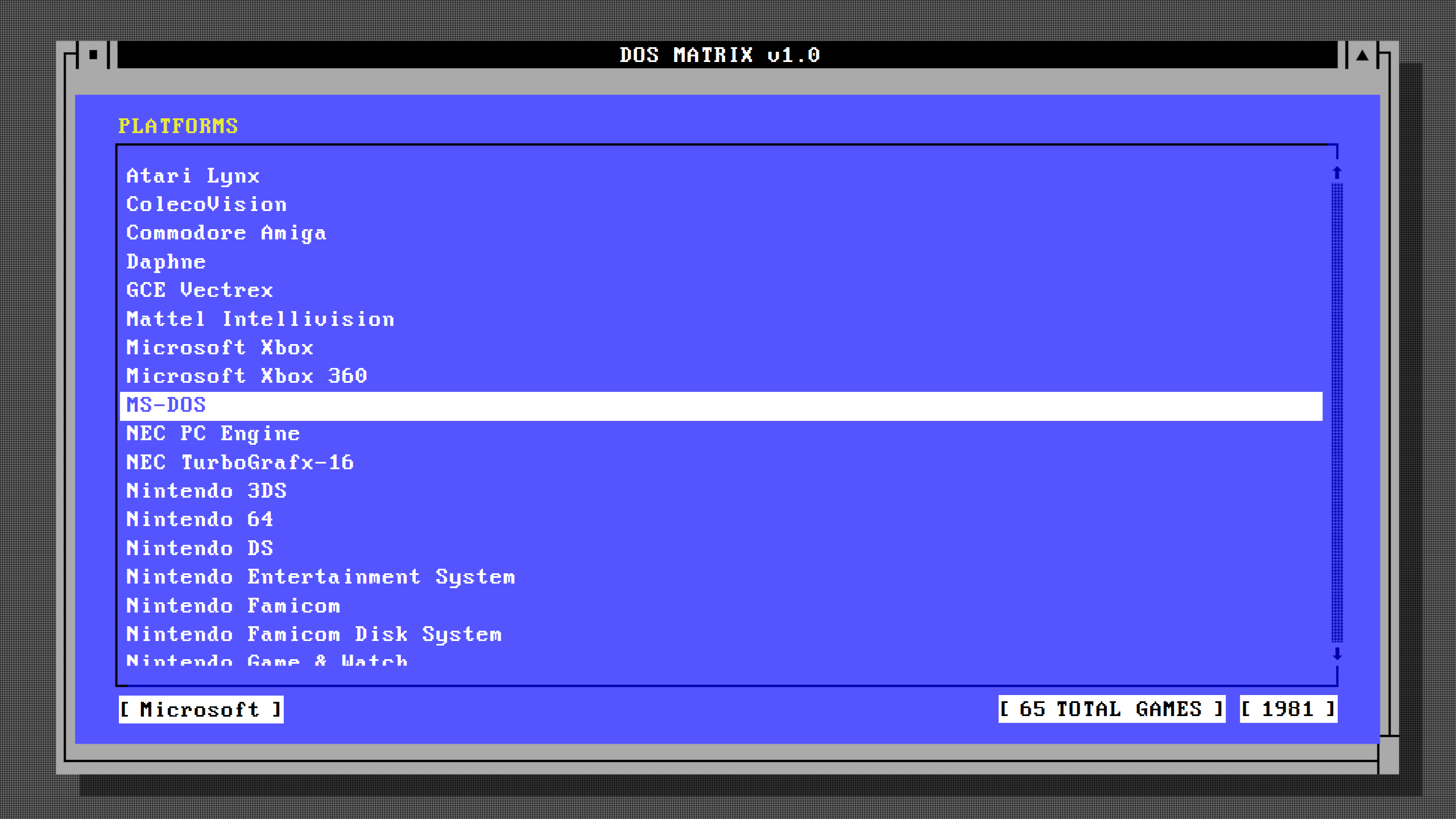 More information about "DOS Matrix - [Theme Workshop]"