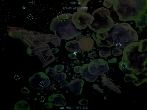 More information about "Asteroids Deluxe & Space Invaders - MAME Background / Backdrop"