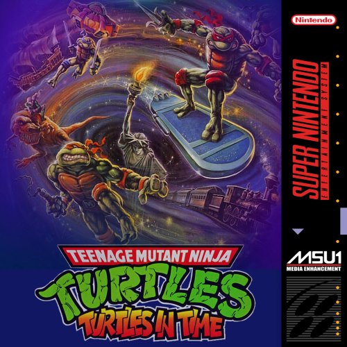 Teenage Mutant Ninja Turtles IV_ Turtles In Time MSU-1 SNES Fan Artwork Box Front.jpg