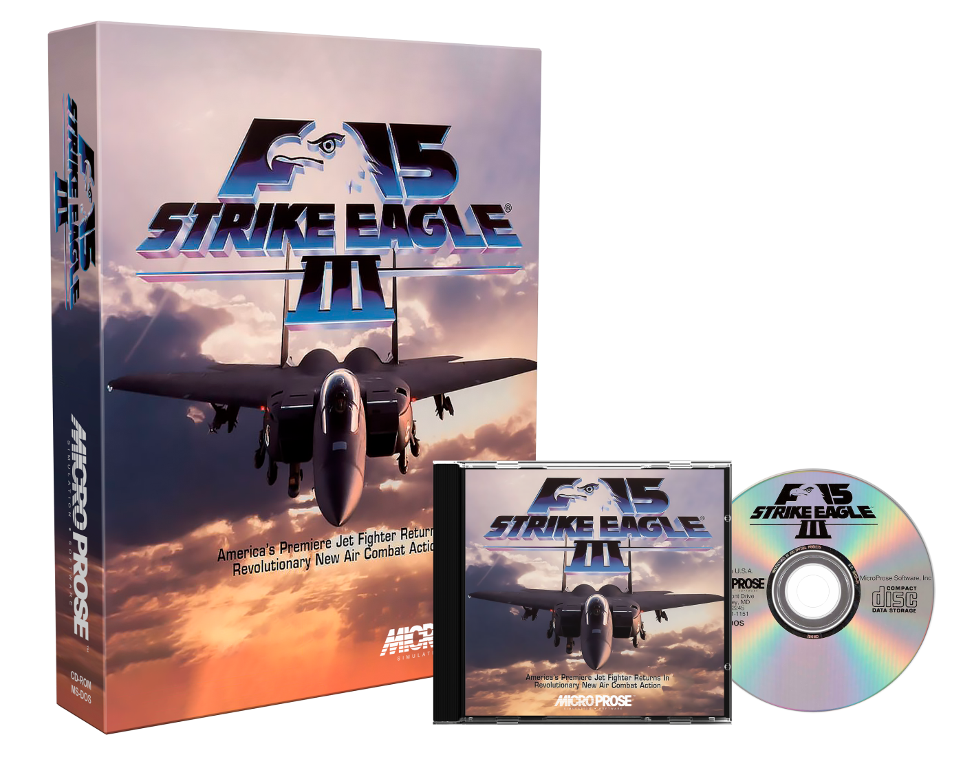 MSDOS Games - Pack 02 - Artworks (Box 3D, Disk and CD Disc) - F-15
