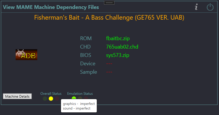 MAME Machine Dependency Files and Data Viewer - Third-party Apps